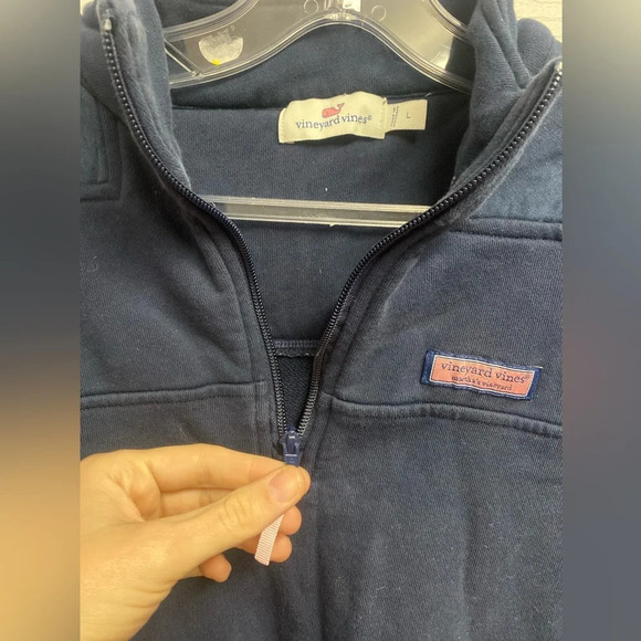 Vineyard Vines 100% Cotton Women’s Quarter Zip Pullover Sweatshirt Size Large - Picture 3 of 7